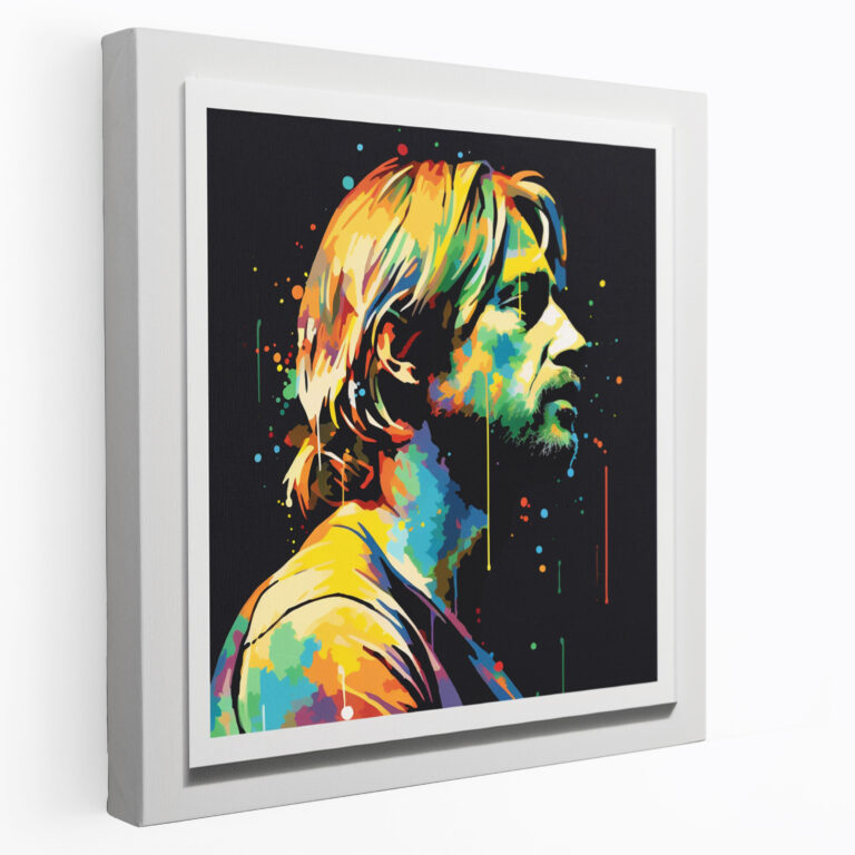 Kurt Cobain Minimalist Glass Print - Kurt Cobain, Kurt Cobain, Wall Decoration, Glass Art
