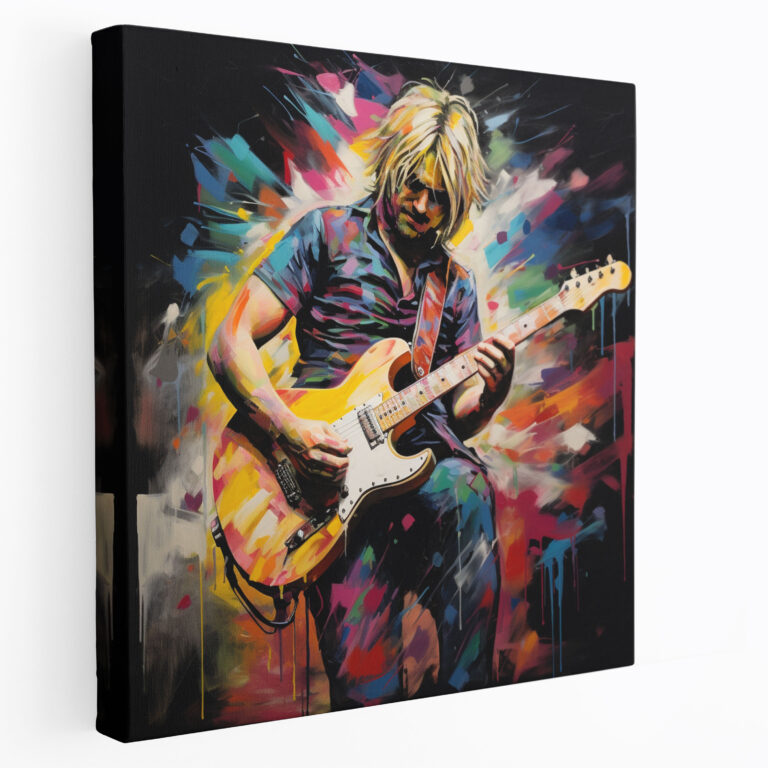 Kurt Cobain Guitar Abstract Glass Print - Kurt Cobain, Glass Wall Art, Abstract, Music Lover