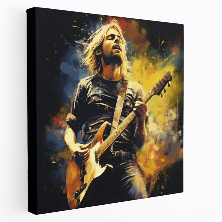 Kurt Cobain Glass Print - Kurt Cobain, Kurt Cobain, Glass Print, Grunge Art