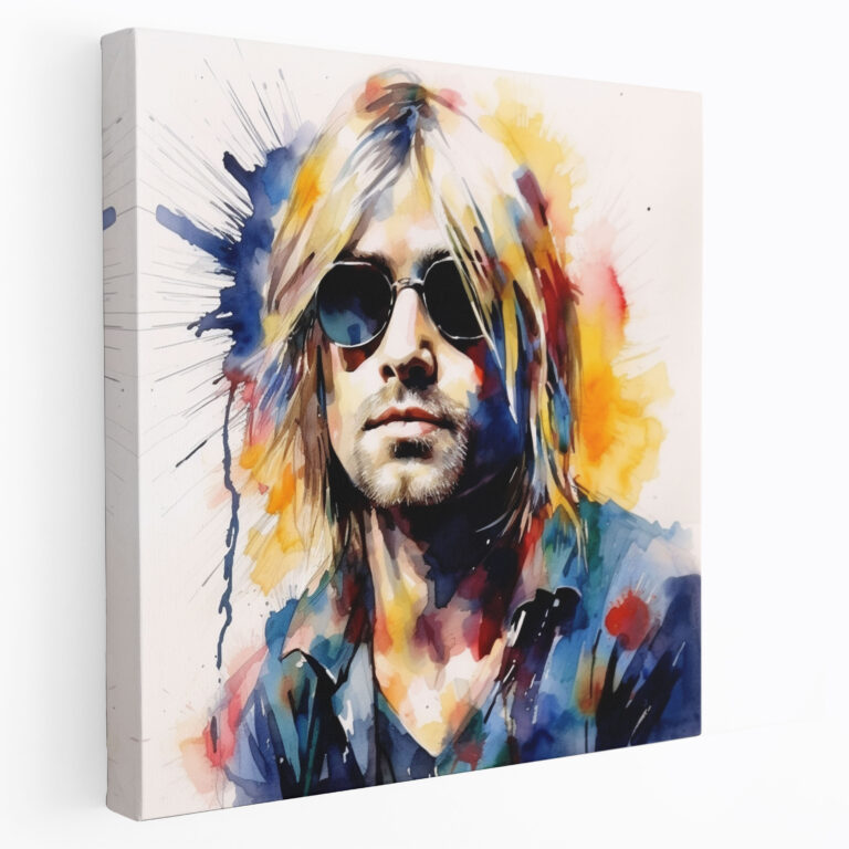 Kurt Cobain Glass Wall Art - Kurt Cobain, Glass Print, Vibrant Colors, Glass Wall Art