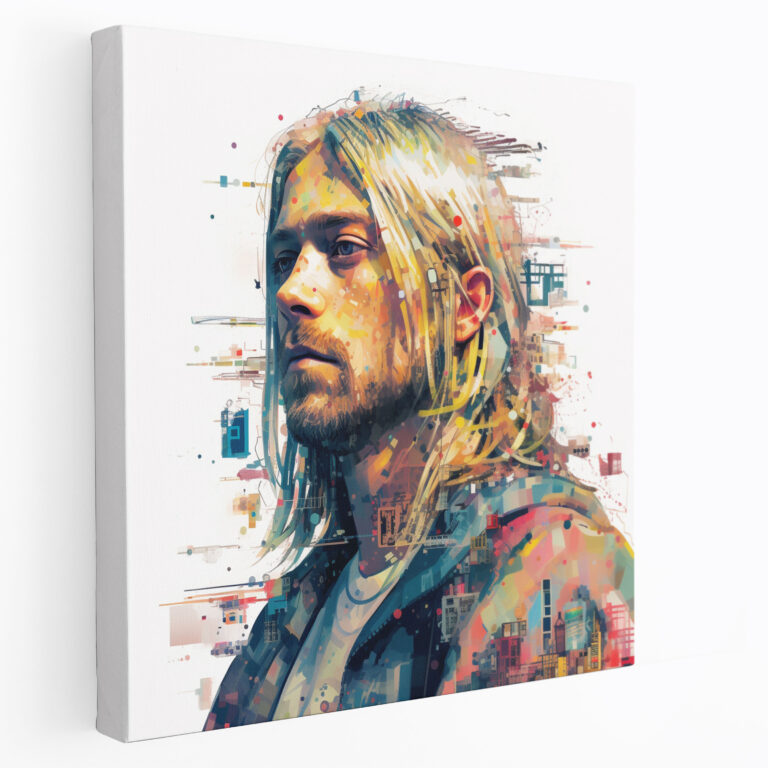 Kurt Cobain Glass Print - Kurt Cobain, Glass Art, Home Decoration, Modern Art