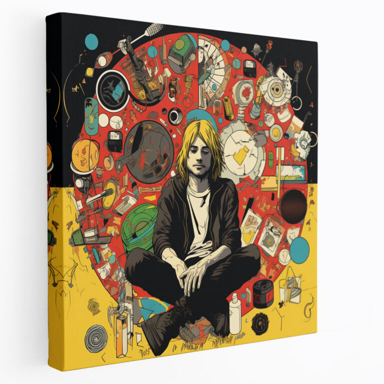 Kurt Cobain Pop Art Glass Print - Kurt Cobain, Modern Art, Glass Art, Home Decoration