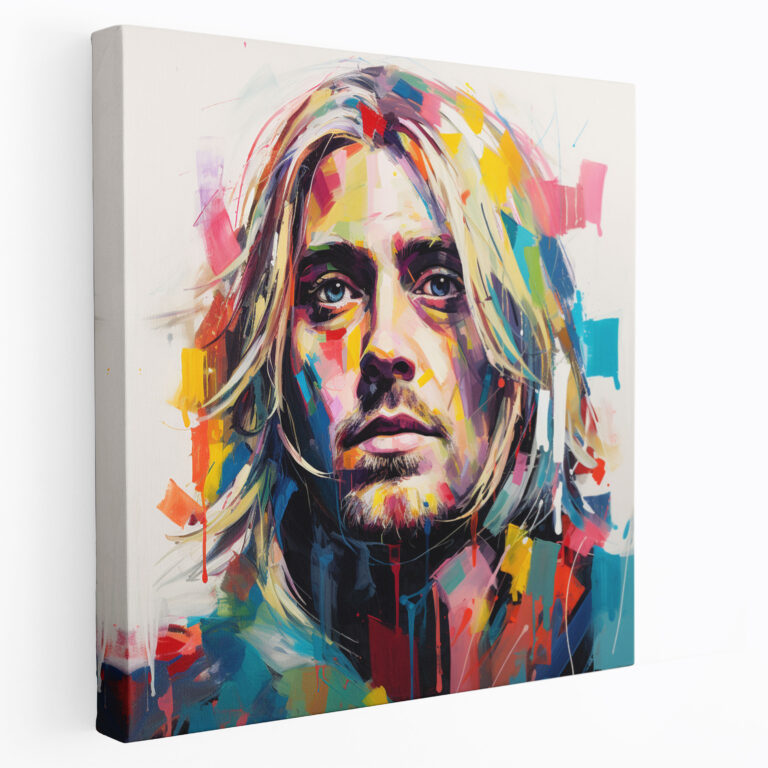 Kurt Cobain Glass Print - Kurt Cobain, Abstract, Glass Print, Modern Art