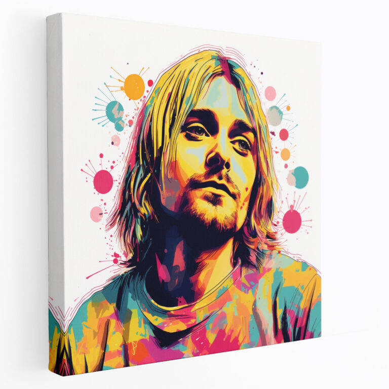 Kurt Cobain Modern Glass Print - Kurt Cobain, Kurt Cobain, Glass Wall Art, Home Decoration