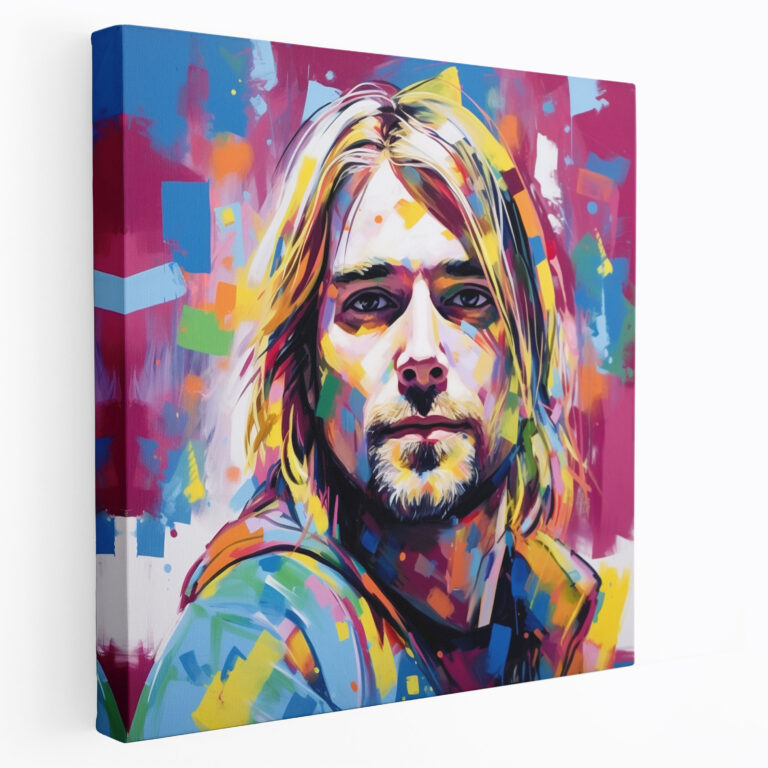 Kurt Cobain Glass Print - Abstract Modern Art - Kurt Cobain, Glass Wall Art, Kurt Cobain, Wall Decoration