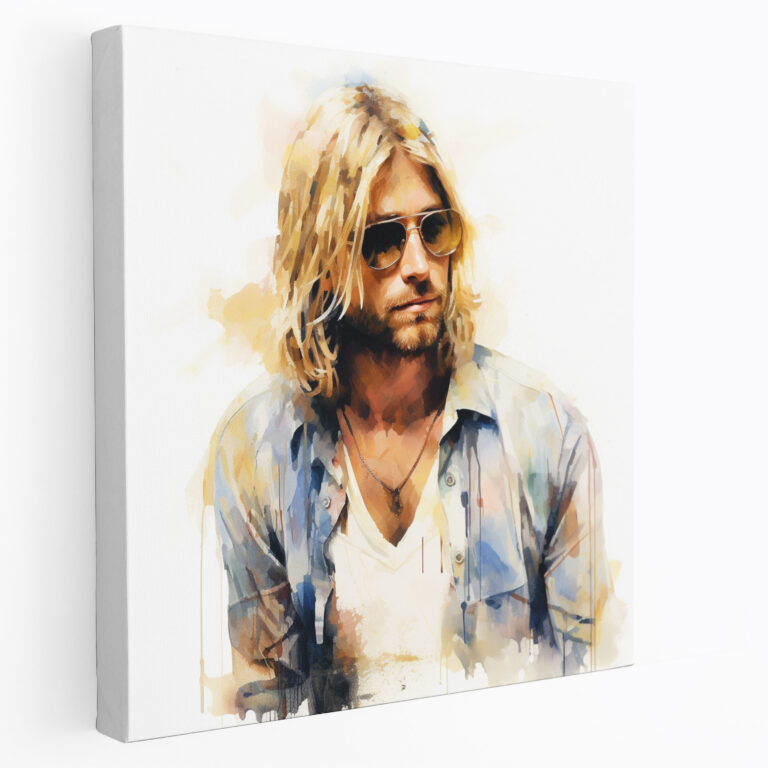 Kurt Cobain Glass Print - Impressionist Art - Kurt Cobain, Glass Print, Glass Art, Wall Decoration