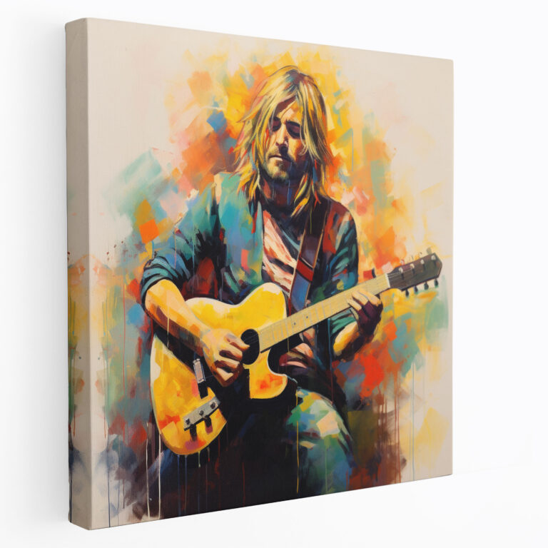 Kurt Cobain Glass Print - Abstract Expressionist Lyrics - Kurt Cobain, Wall Decoration, Home Decoration, Glass Art