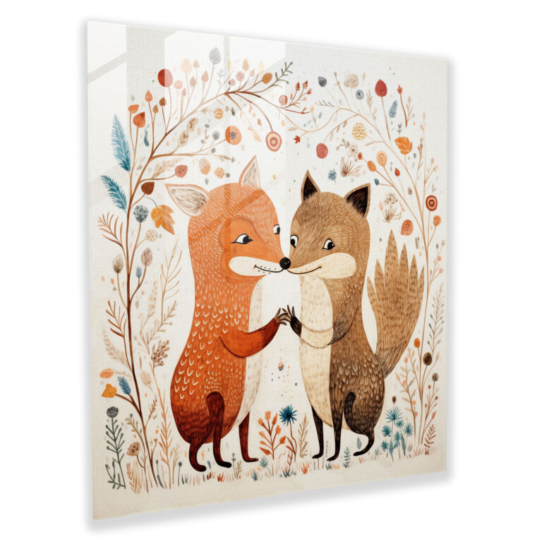 Joyful Kiss Glass Print - Kiss, Wall Decoration, Home Decoration, Glass Print