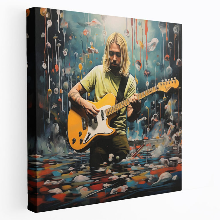 Kurt Cobain Wall Decoration - Surrealistic Canvas Print - Kurt Cobain, Surrealistic Landscape, Kurt Cobain, Touch Of Fantasy