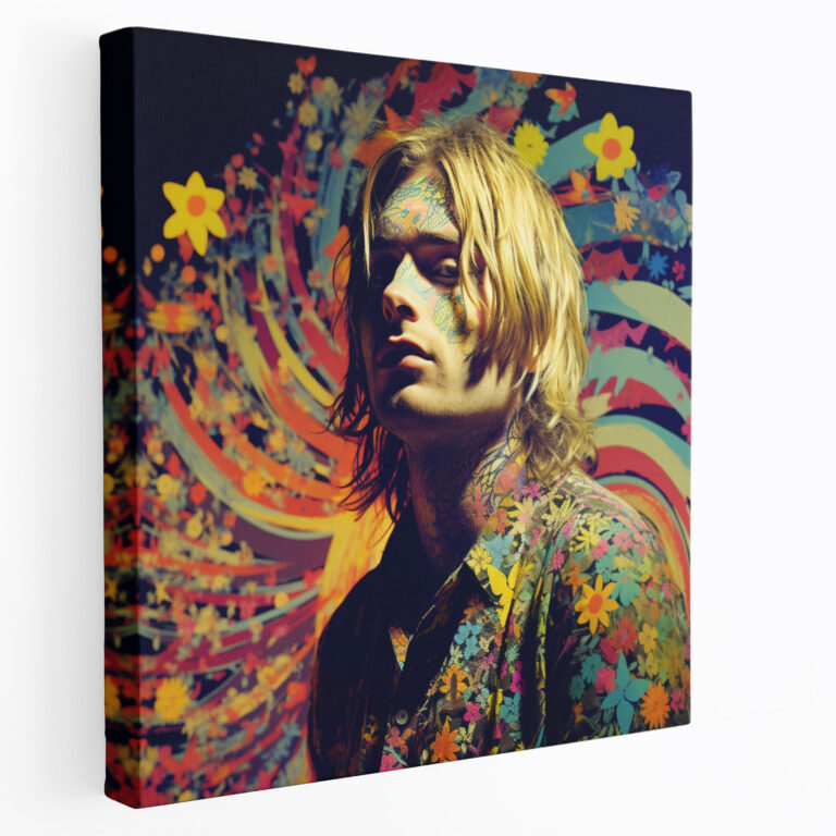 Kurt Cobain Wall Decoration - Iconic Album Cover Canvas Print - Kurt Cobain, Legendary Album Covers, Kurt Cobain, Canvas Wall Art
