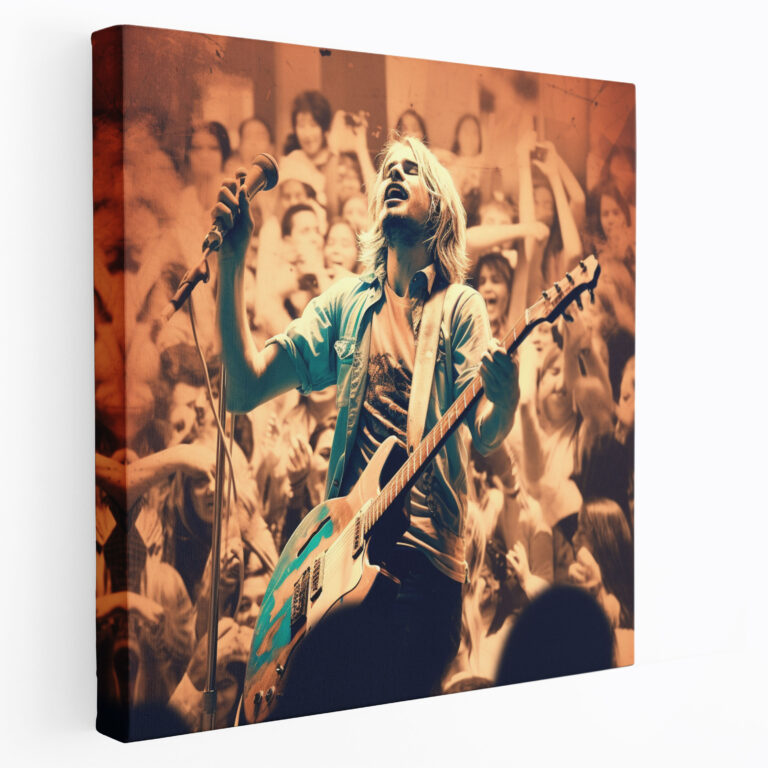 Kurt Cobain Canvas Print - Grunge Style Wall Art - Kurt Cobain, Canvas Print, Kurt Cobain, Rock And Roll
