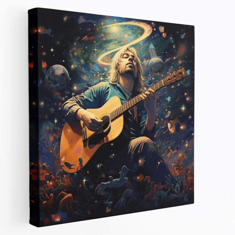 Kurt Cobain Canvas Print - Surreal Art Style Wall Art - Kurt Cobain, Home Decoration, Wall Art, Canvas Print