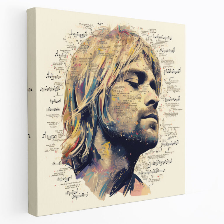Kurt Cobain Canvas Print - Kurt Cobain, Canvas Print, Wall Art, Lyrics