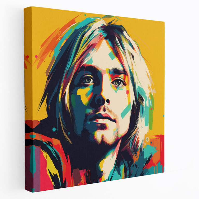 Kurt Cobain Canvas Print - Kurt Cobain, Kurt Cobain, Wall Art, Grunge Era