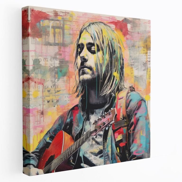 Kurt Cobain Canvas Print - Mixed Media Wall Art - Kurt Cobain, Canvas Print, Wall Art, Home Decoration