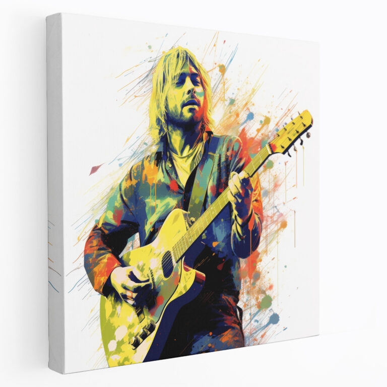 Kurt Cobain Canvas Print - Digital Art Wall Decor - Kurt Cobain, Wall Art, Contemporary, Home Decoration