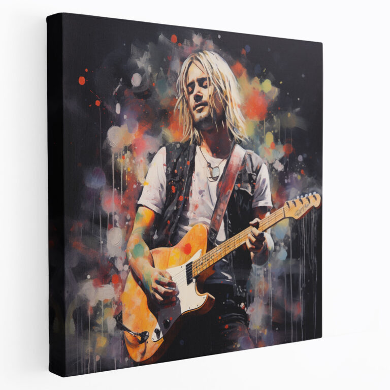 Kurt Cobain Canvas Print - Kurt Cobain, Wall Art, Kurt Cobain Music, Nirvana