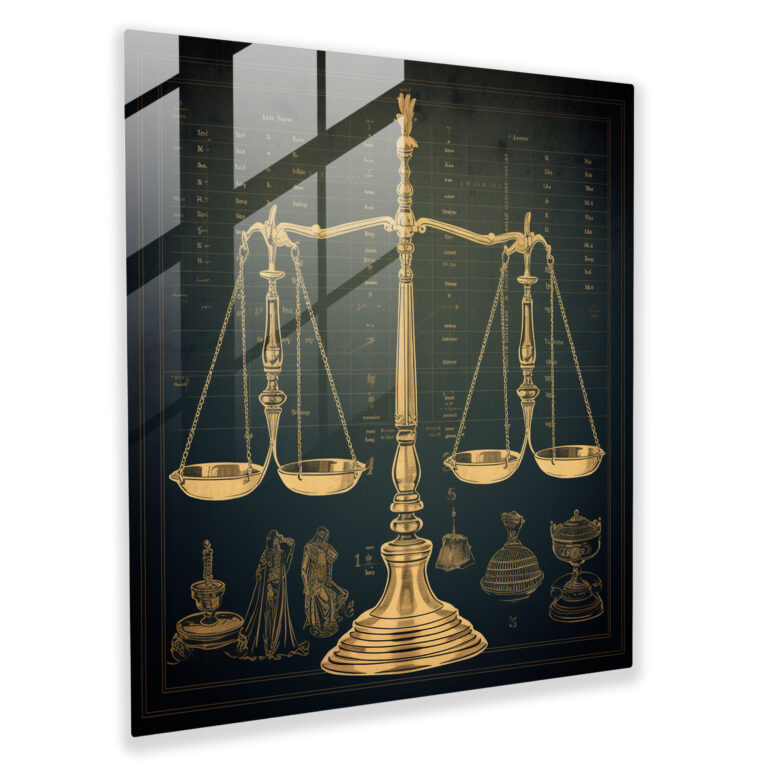 Vintage Legal Symbols Glass Print - Law, Vintage Legal Symbols Glass Print, Glass Wall Art, Glass Art
