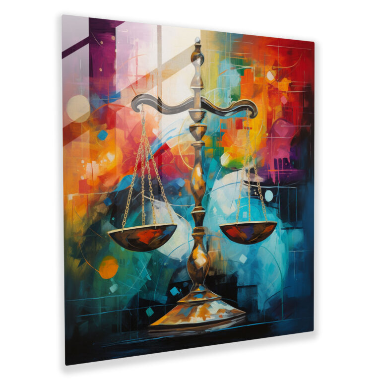 Balance And Equality Glass Print - Law, Glass Art, Glass Wall Art, Wall Decoration