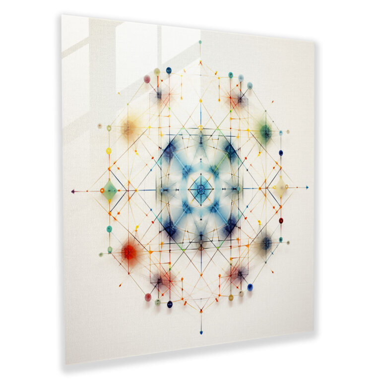 Laws Of Geometry Glass Print - Law, Intricate Web, Glass Art, Legal Systems