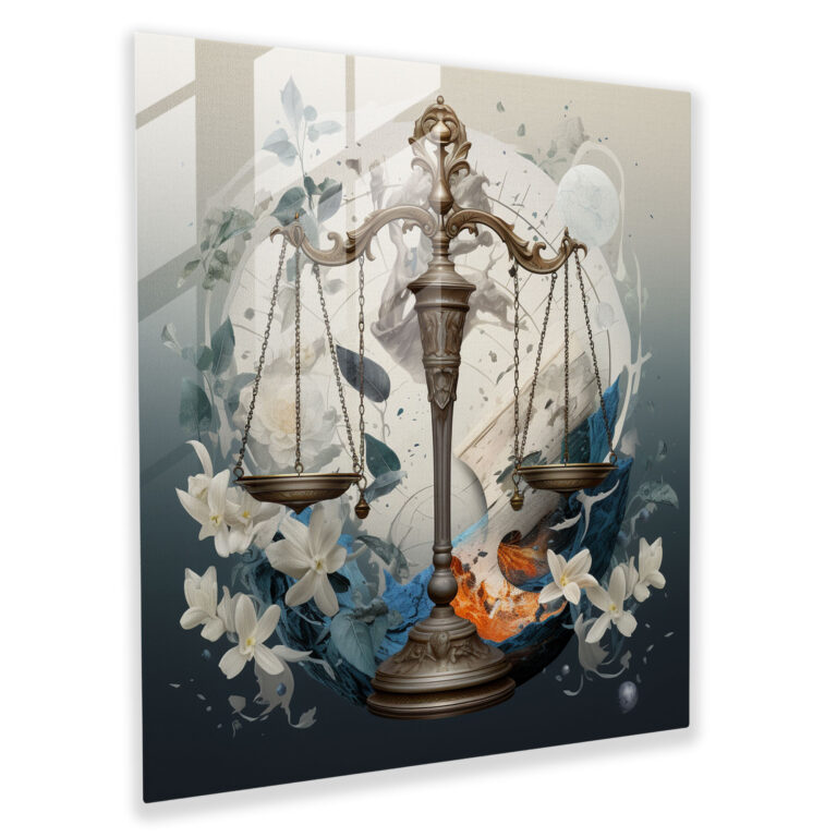 Dreamscape Of Justice Glass Print - Law, Modern Art, Dreamscape, Wall Decoration
