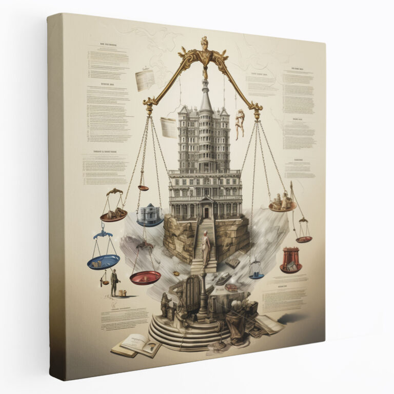 Landmark Legal Cases Canvas Print - Law, Wall Decoration, Wall Art, Canvas