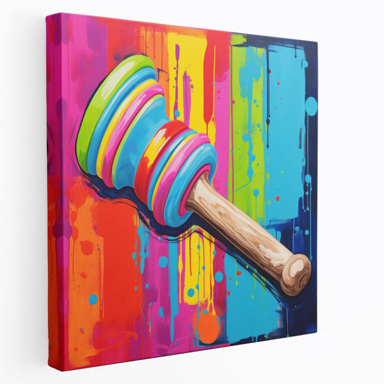 Colorful Gavel Canvas Print - Law, Canvas, Canvas Wall Art, Home Decoration