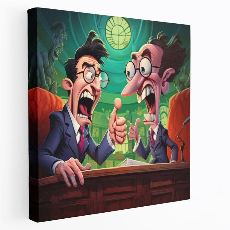 Playful Courtroom Canvas Print - Law, Canvas Print, Playful Courtroom Canvas Print, Canvas Wall Art