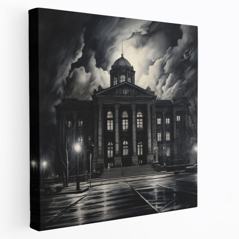Majestic Courthouse Canvas Print - Law, Realistic, Courthouse, Majestic Courthouse Canvas Print