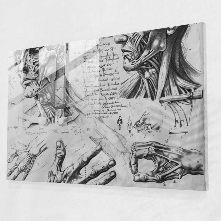 Leonardo Da Vinci Home Decoration - Leonardo Da Vinci, Home Decoration, Modern Art, Glass Print
