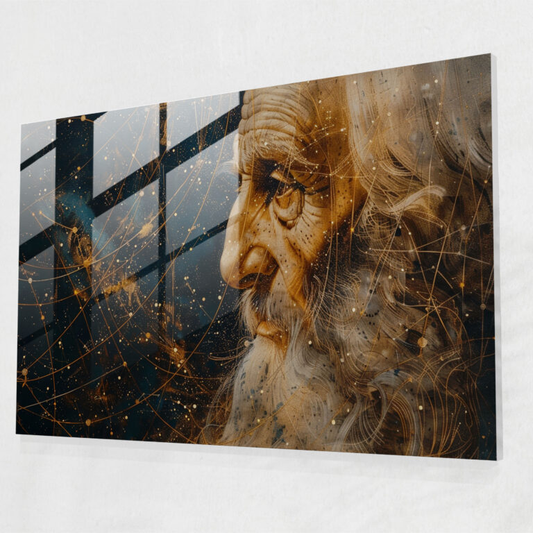 Leonardo Da Vinci Glass Print - Leonardo Da Vinci, Glass Art, Leonardo Da Vinci, Glass Print