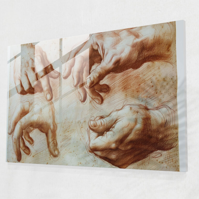 Leonardo Da Vinci Modern Art - Leonardo Da Vinci, Leonardo Da Vinci, Glass Wall Art, Glass Print