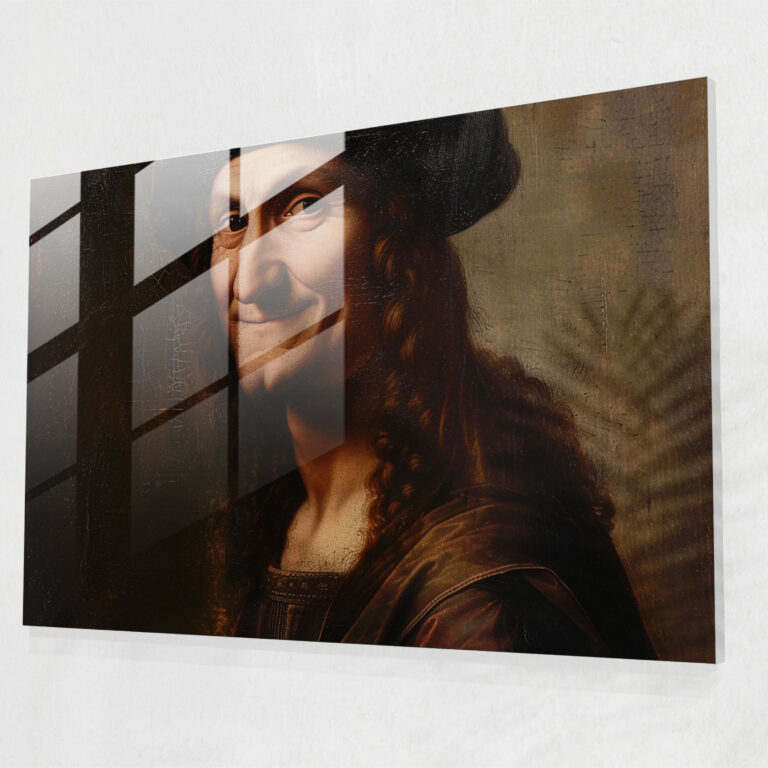 Leonardo Da Vinci Glass Print - Leonardo Da Vinci, Leonardo Da Vinci, Glass Print, Home Decoration