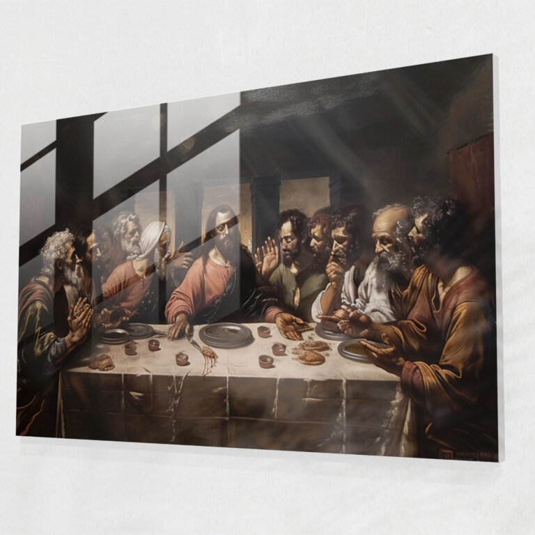 Leonardo Da Vinci Modern Art - Leonardo Da Vinci, Home Decoration, Glass Print, Leonardo Da Vinci