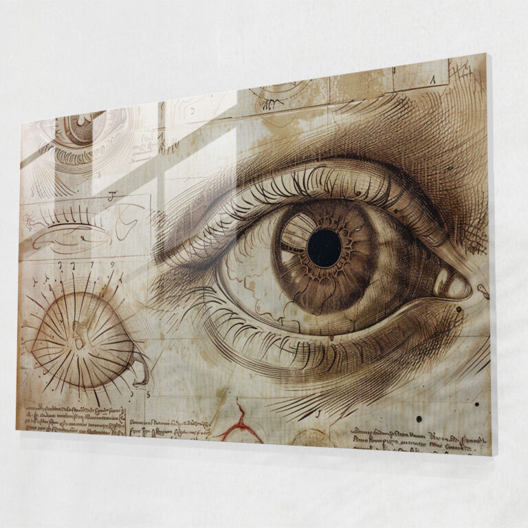 Leonardo Da Vinci Home Decoration - Leonardo Da Vinci, Leonardo Da Vinci, Modern Art, Glass Print