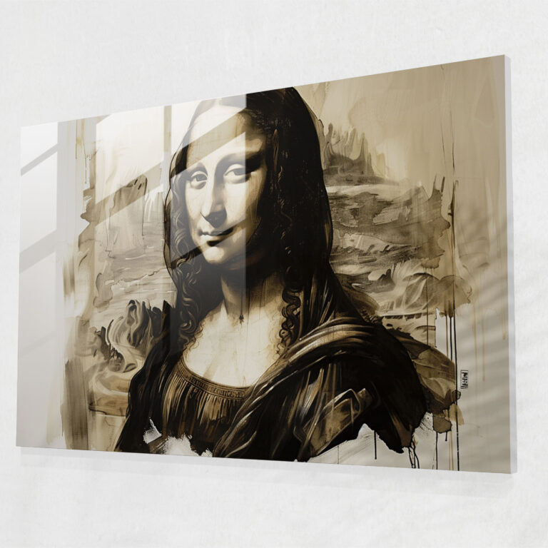 Leonardo Da Vinci Glass Print - Leonardo Da Vinci, Classic Portrait, Mona Lisa, Leonardo Da Vinci
