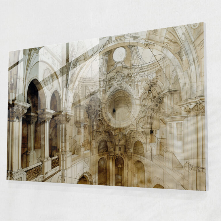 Leonardo Da Vinci Home Decoration - Leonardo Da Vinci, Wall Decoration, Architectural Design Drawing, Intricate Details