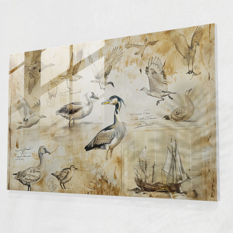 Leonardo Da Vinci Glass Wall Art - Leonardo Da Vinci, Glass Wall Art, Glass Art, Wall Decoration
