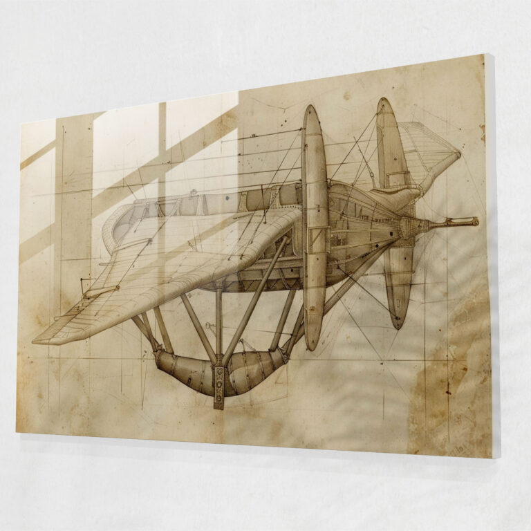Leonardo Da Vinci Home Decoration - Leonardo Da Vinci, Glass Print, Glass Art, Leonardo Da Vinci
