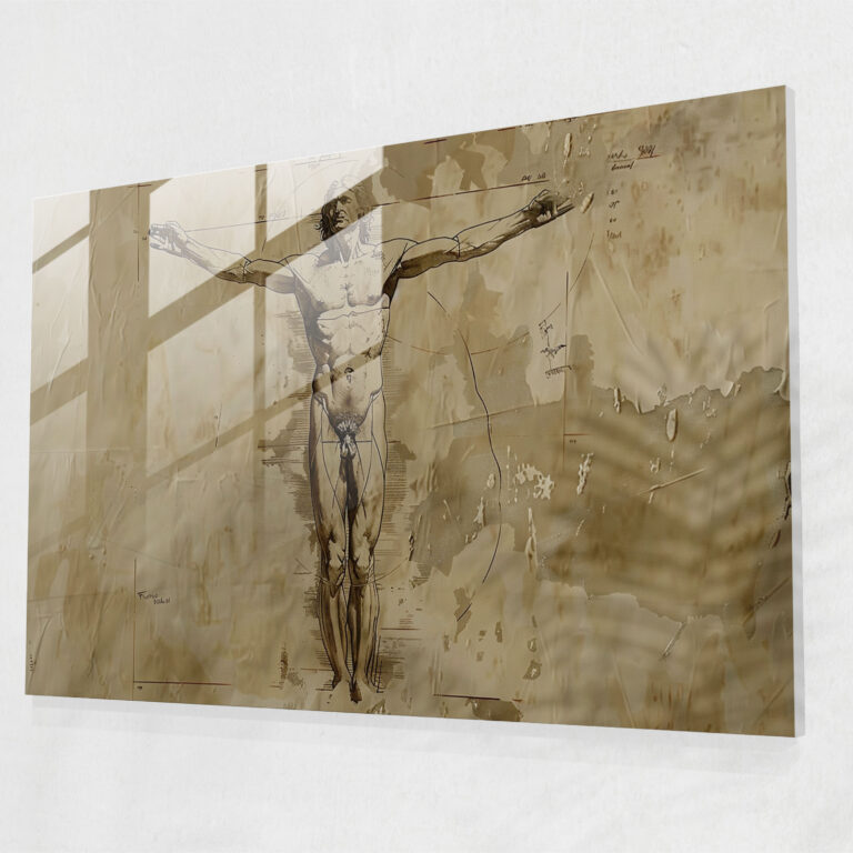 Leonardo Da Vinci Wall Decoration - Leonardo Da Vinci, Leonardo Da Vinci, Modern Art, Glass Art