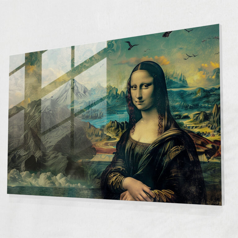 Leonardo Da Vinci Glass Print: Mona Lisa - Leonardo Da Vinci, Home Decoration, Wall Decoration, Leonardo Da Vinci