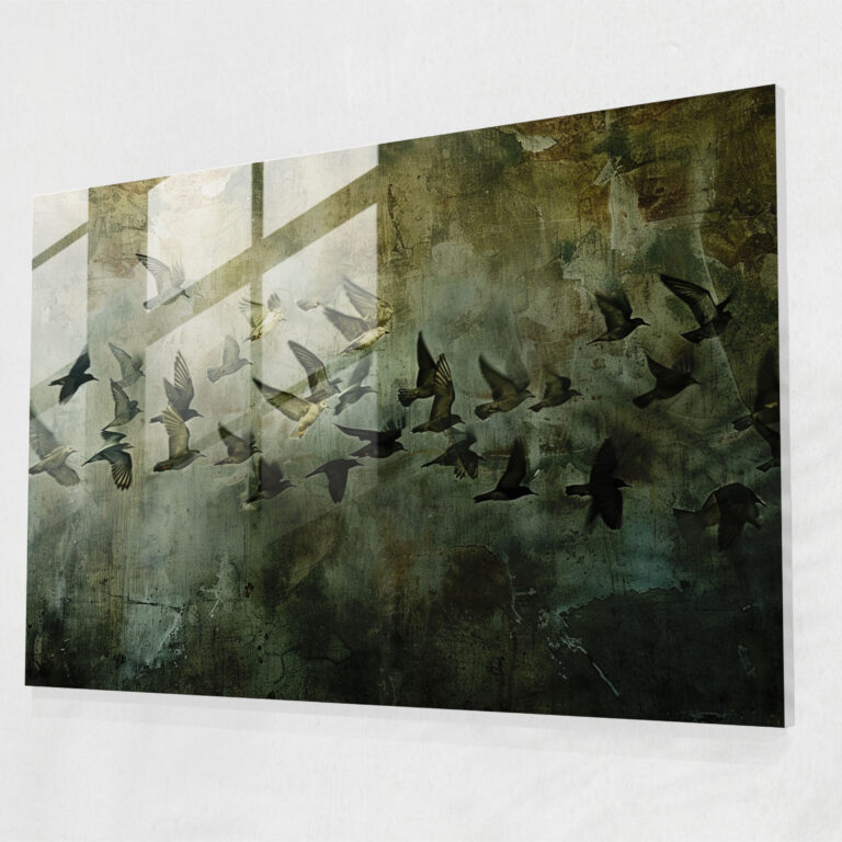Flight Of Birds Glass Print - Leonardo Da Vinci, Modern Art, Leonardo Da Vinci, Glass Print
