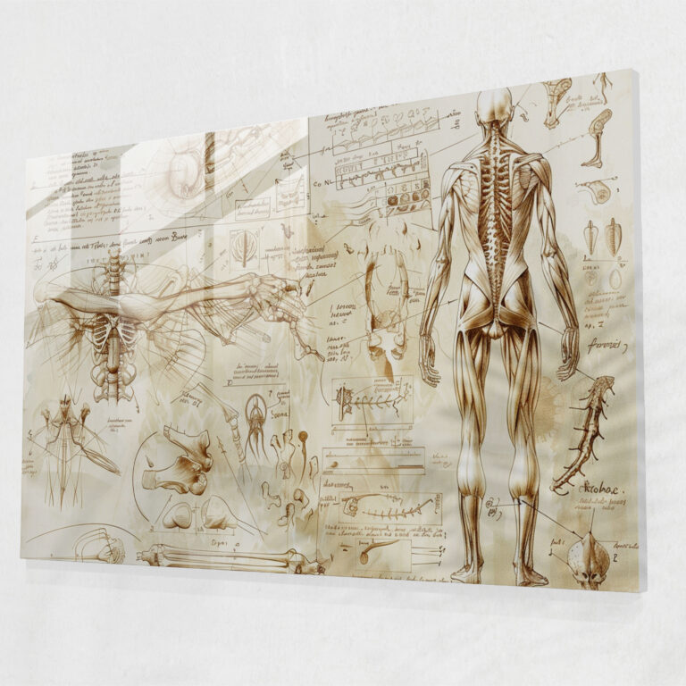Leonardo Da Vinci Glass Wall Art - Leonardo Da Vinci, Glass Art, Modern Art, Home Decoration