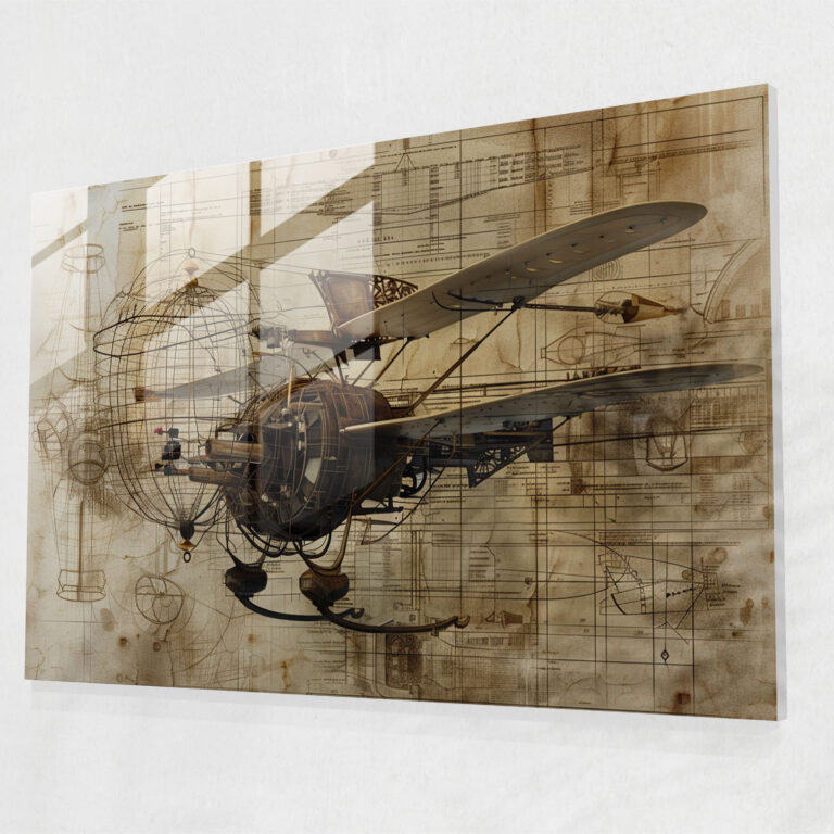 Leonardo Da Vinci Glass Wall Art - Leonardo Da Vinci, Glass Wall Art, Home Decoration, Glass Print