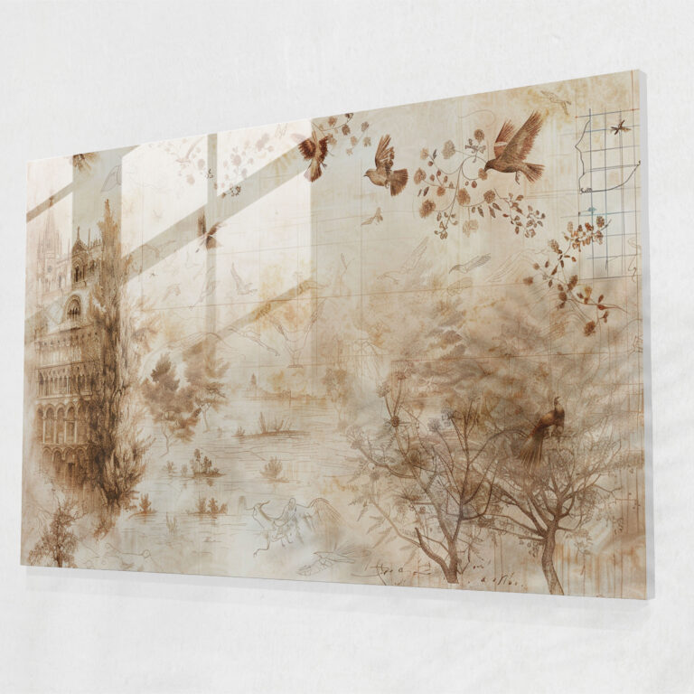 Leonardo Da Vinci Home Decoration - Leonardo Da Vinci, Leonardo Da Vinci, Glass Wall Art, Modern Art