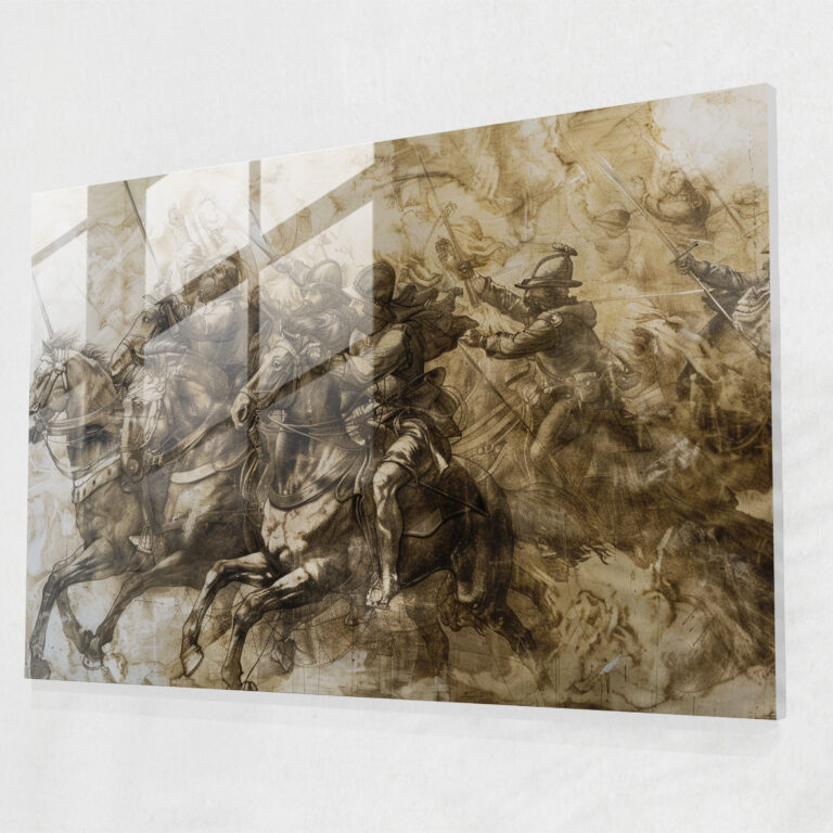 Leonardo Da Vinci Modern Art - Leonardo Da Vinci, Glass Wall Art, Home Decoration, Leonardo Da Vinci
