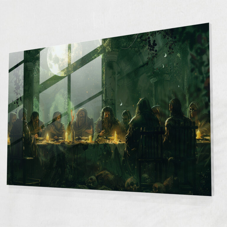 Leonardo Da Vinci Glass Print - Last Supper Interpretation - Leonardo Da Vinci, Glass Art, Home Decoration, Wall Decoration