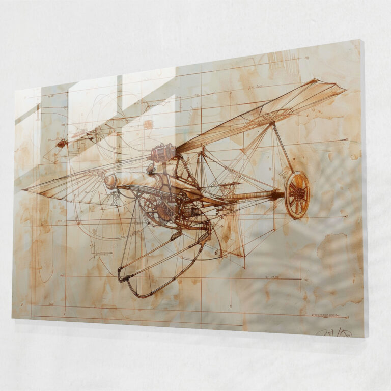 Leonardo Da Vinci Glass Print - Leonardo Da Vinci, Leonardo Da Vinci, Glass Print, Modern Art