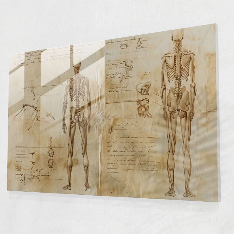 Leonardo Da Vinci Wall Decoration - Leonardo Da Vinci, Wall Decoration, Glass Wall Art, Modern Art