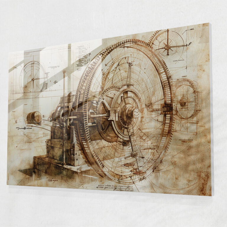 Leonardo Da Vinci Wall Decoration - Leonardo Da Vinci, Modern Art, Glass Art, Leonardo Da Vinci